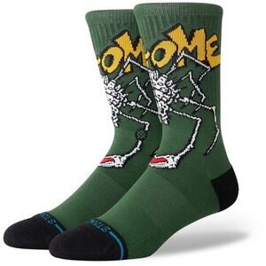 Stance x Welcome Wilbur Crew Socks Mens Size L 9-13 Green Spyder